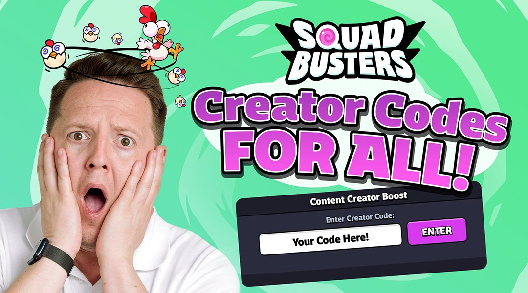 Código de Apoiador para Todos os Criadores do Squad Busters