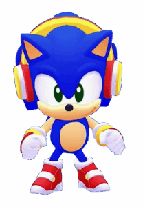 Skin do Sonic com Fones no Squad Busters