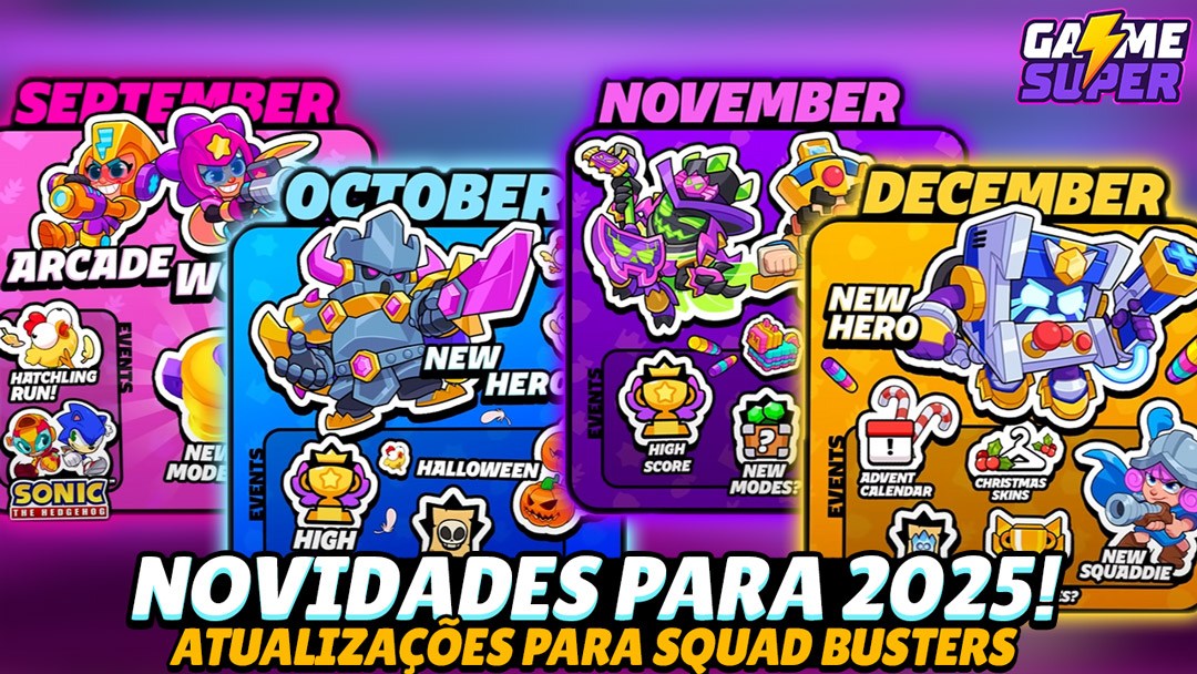 Roadmap Revelado com Novidades até Dezembro 2025 no Squad Busters